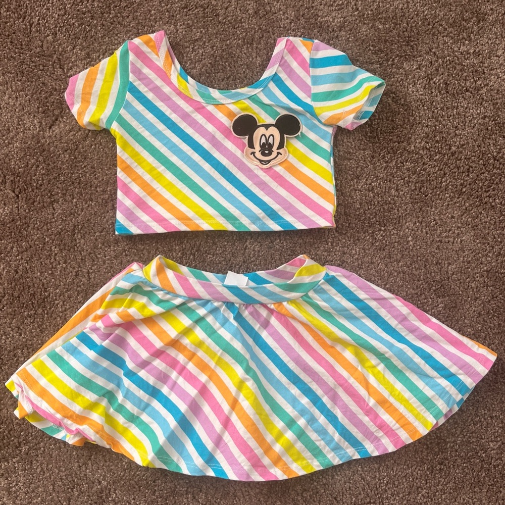 Wild Rich Kids Rainbow Mickey Two Piece Set